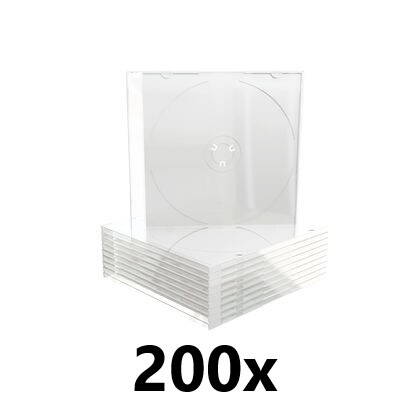 Obal 1CD slim čirý tray 5,2mm - 200-pack