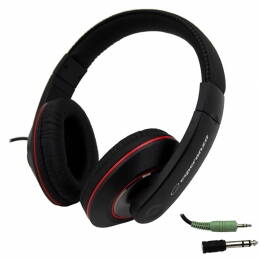 Stereo sluchátka Esperanza EH121 HIP-HOP černá, ovládání hlasitosti