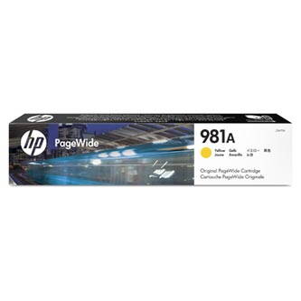 HP originální ink J3M70A, HP 981A, yellow, 6000str., 70ml, HP PageWide Enterprise Color 556, MFP 586
