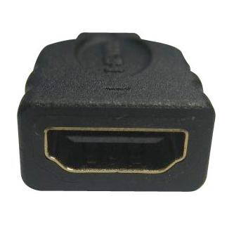 Audio/video Redukce, HDMI (micro) M-HDMI F, 0, černá, Logo, zlacené konektory