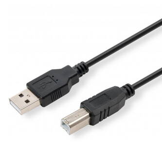 Kabel USB (2.0), USB A M- USB B M, 5m, šedý, Logo