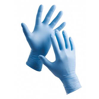 Jednorázové rukavice 8"/ M, modré, 100ks, nitril, Stern