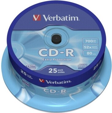 CD-R Verbatim DL 700MB 52x Extra Protection 25-cake 43432