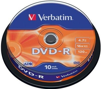 DVD-R Verbatim 4,7 GB 16x 10-cake 43523