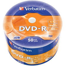 DVD-R Verbatim 4,7 GB 16x WRAP 50bulk 43788
