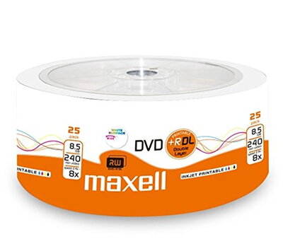 DVD+R MAXELL DL PRINT 8,5GB 8x 25shrink