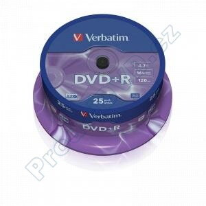 DVD+R Verbatim 4,7GB 25cake 16x 43500