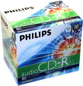 CD-R Philips AUDIO 700MB 80min jewel box - cena za 10ks