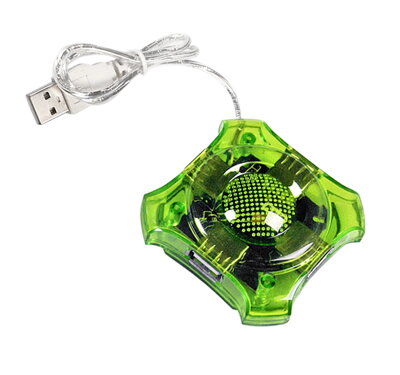 USB HUB Esperanza EA150G 2.0, 4-port, zelený