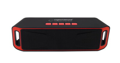Přenosný Bluetooth reproduktor Esperanza EP126KR FOLK, FM radio - černo-červený