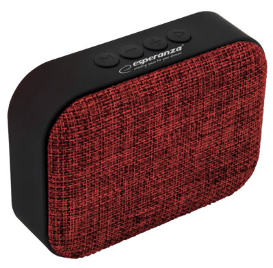  Přenosný Bluetooth reproduktor Esperanza EP129R SAMBA - FM radio - červený