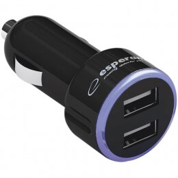 USB CL nabíječka 12-24V Esperanza EZ107, 2xUSB, 1A