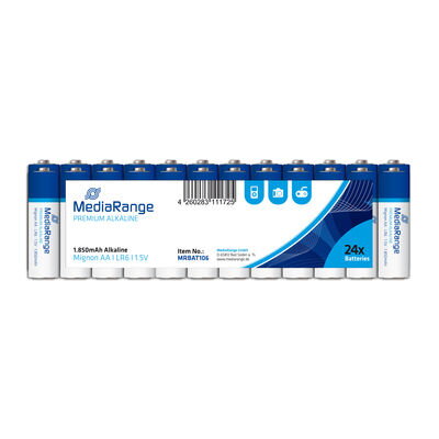 Alkalické baterie Mediarange AA 1,5V  - cena za 1ks baterie MRBAT106