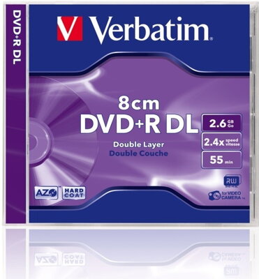 DVD+R Verbatim 2,6GB Double Layer 2,4x 8cm 55min slim box