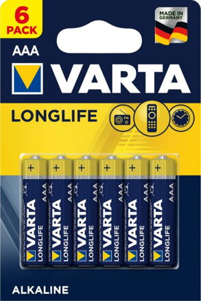 Baterie VARTA  Longlife Extra  AAA LR03 - blister-6pack - cena za 6ks