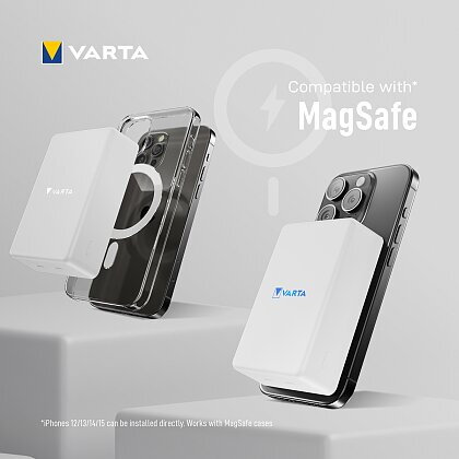 Bezdrátová powerbanka VARTA Mag Pro Wireless 10000mAh -  bílá