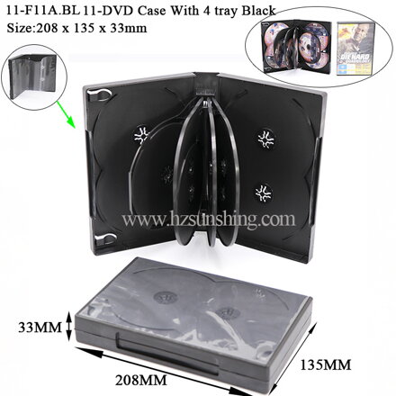 Obal 11DVD listovací černý 33mm - 4xlist 