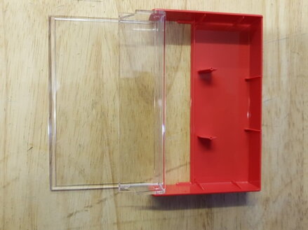 Obal na MC kazetu - audiokazetu - červený - 2xPIN