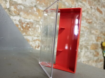 Obal na MC kazetu - audiokazetu - červený - 2xPIN