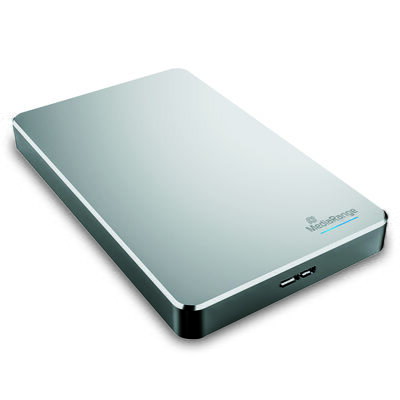  Externí pevný disk HDD, Mediarange, 2.5", USB 3.0, 2TB, 2000GB, stříbrný MR997