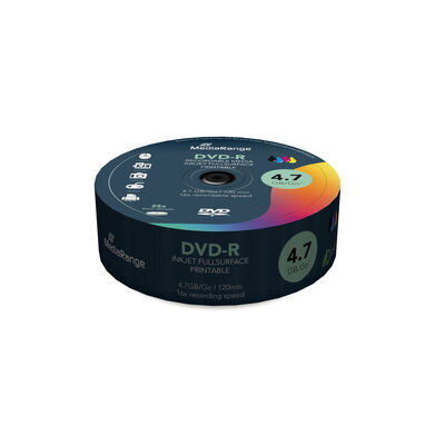 DVD-R Mediarange 4,7GB 25cake 16x Inkjet Fullsurface-Printable MR407
