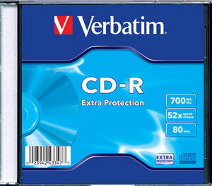 CD-R Verbatim DL 700MB 52x Extra Protection slim box 43347