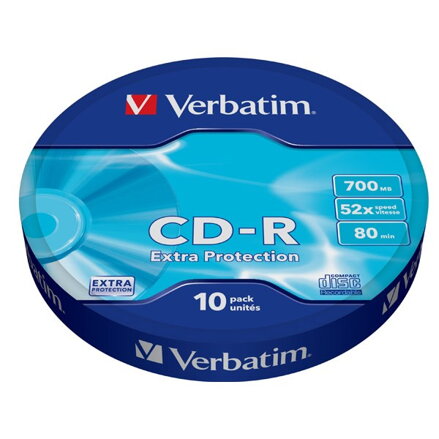 CD-R Verbatim DL 700MB 52x Extra protection WRAP 10bulk 43725