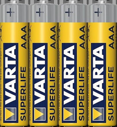 Baterie Varta AAA 1,5V R03 mikrotužkové SUPERLIFE - fólie - cena za 4ks