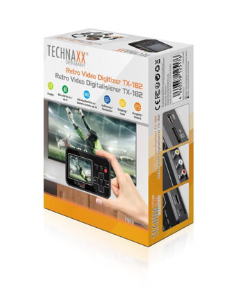 Technaxx Video Grabber - převod videa z Video8, Hi8, SVHS VHS, VCD, DVD, VCR, DV (TX-182)
