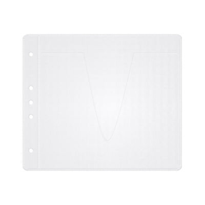 Obal na 2CD/DVD do kroužkového pořadače bílý s eurozávěsem 50pack - BOX60