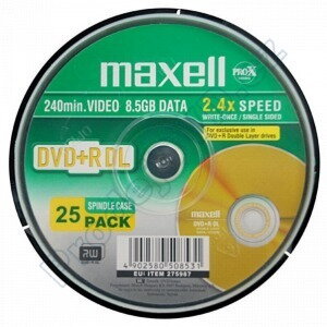 DVD+R DL Maxell 8,5GB 8x 25bulk