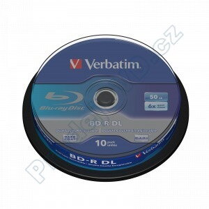 Blu-ray disk BD-R DL Verbatim 50GB 6x 10-cake