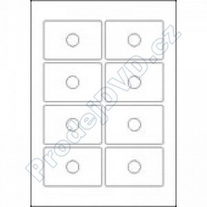 Etiketa UNI 84x59/18, A4, 8ks na archu (pro vizitkové CD)