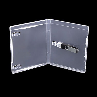 Pouzdro na USB Flash transparentní, folie pro booklet, vnitřní svorka, 170x135x14mm BOX905