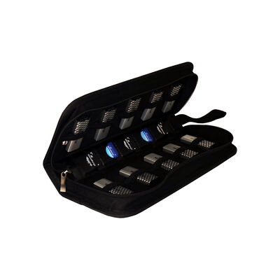 Koženkový box na 10USB flash + 5SD karty Mediarange - černý BOX99