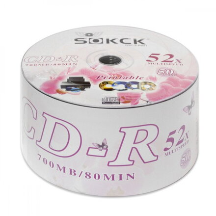 CD-R SOKCK 700MB 52x Printable 50bulk