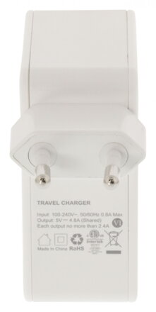 Síťová nabíječka SWEEX 4x výstup 4.8A, USB černá - CH-007WH