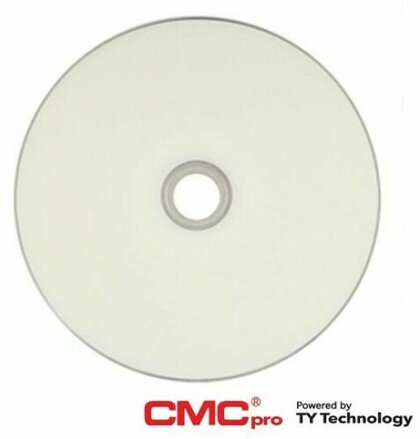 DVD-R CMC Pro Value Line 4.7GB|120min 16x speed, thermo retransfer fullsurface printable, white, wide sputtered, Shrink 100, powered by TY Technology