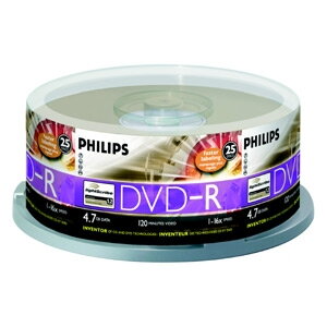 DVD-R Philips 4,7GB 25cake 16x