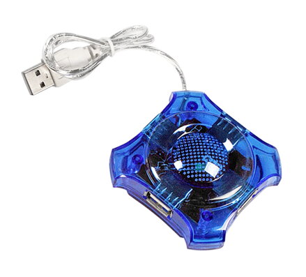 USB HUB Esperanza EA150B 2.0, 4-port, modrý