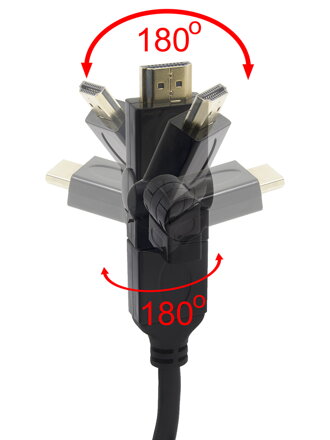 HDMI kabel Esperanza 1.4B 3m otočný EB197 HDMI kabel Esperanza 1.4B 3m otočný EB197