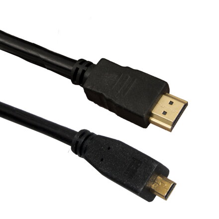 Kabel MICRO HDMI - HDMI 1.4B 3m černý EB205