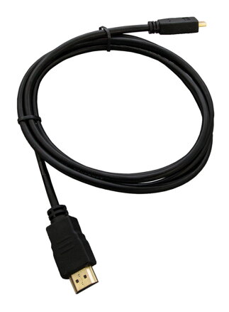 Kabel MICRO HDMI - HDMI 1.4B 1,5m černý EB203
