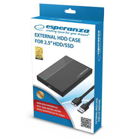 Rámeček pro HDD/SSD 2.5" Esperanza EBA102