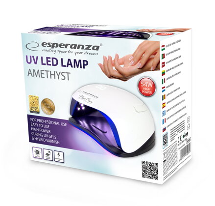 UV LED lampa na gelové nehty a laky 54W Esperanza AMETHYST EBN005