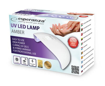  UV LED lampa na gelové nehty a laky 40W Esperanza AMBER EBN009