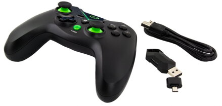 Bezdrátový gamepad Esperanza MAJOR EGG112K pro PC, PS3, X-BOX ONE, Android, USB 2.0, 2,4GH, vibrační, černý Bezdrátový gamepad Esperanza MAJOR EGG112K pro PC, PS3, X-BOX ONE, Android, USB 2.0, 2,4GH, vibrační, černý