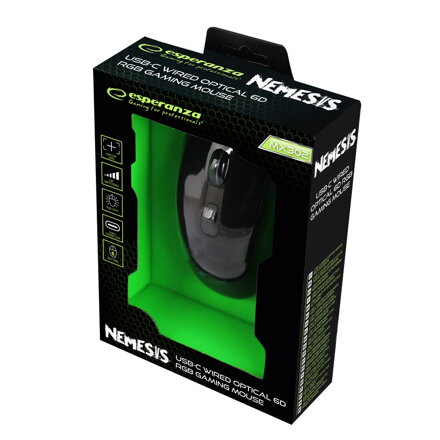  Optická herní myš RGB 6D Esperanza EGM302 NEMESIS USB-C