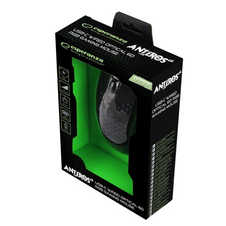 Optická herní myš RGB 6D Esperanza EGM305 ANTEROS USB-C