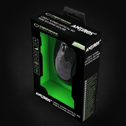 Optická herní myš RGB 6D Esperanza EGM305 ANTEROS USB-C